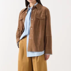 Outlet Stallo Suede Overshirt Women Coats & Jackets
