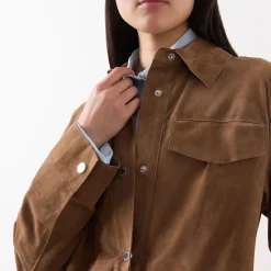 Outlet Stallo Suede Overshirt Women Coats & Jackets