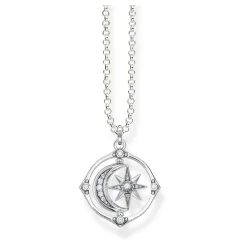 New Star & Moon Silver Necklace Women Necklaces