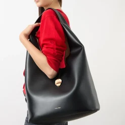Online Stone Lock Slouchy Hobo Bag Women Shoulder Bags