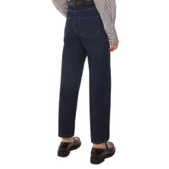 Clearance Stretch High-Rise Barrel Straight-Leg Jeans Women Denim