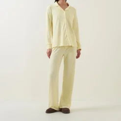 New Stretch Rib Long Pyjama Set Women Sleepwear