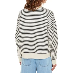 Outlet Stripe Sweatshirt Women Sweatshirts & Hoodies