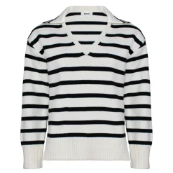 Hot Striped Collared Sweater Women Sweaters & Cardigans