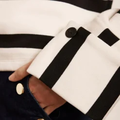 Striped Cuff Detail Sweatshirt Women Sweatshirts & Hoodies
