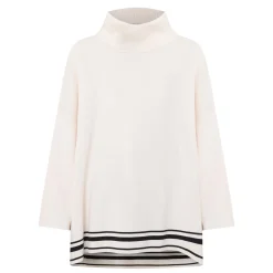 Best Striped Hem Turtleneck Sweater Women Sweaters & Cardigans