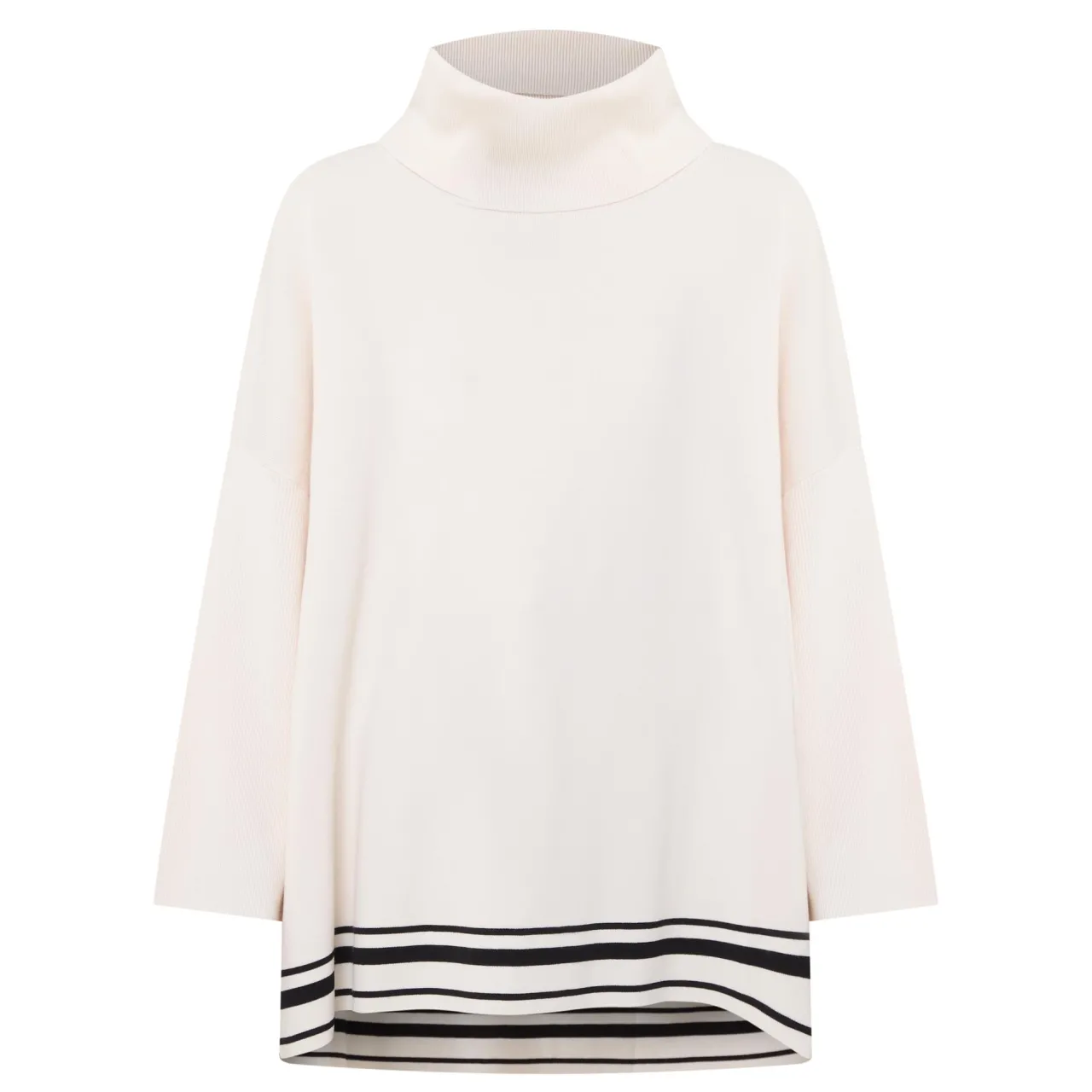 Best Striped Hem Turtleneck Sweater Women Sweaters & Cardigans