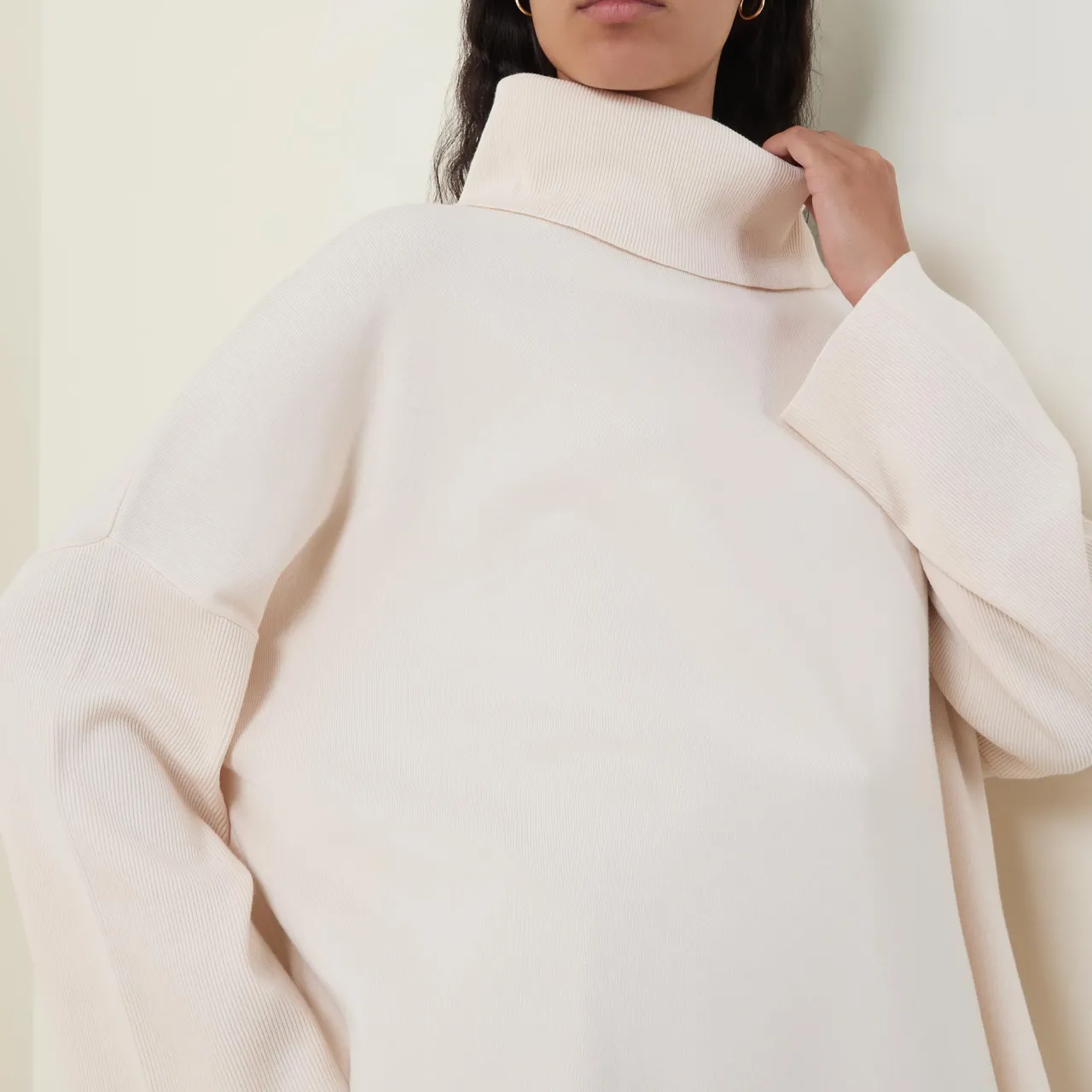 Best Striped Hem Turtleneck Sweater Women Sweaters & Cardigans