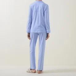 Clearance Striped Logo Pyjama Set Women Sleepwear