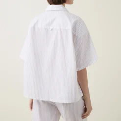 Discount Striped Night Shirt Women Sleepwear