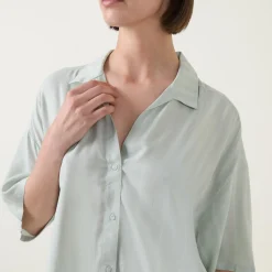 Discount Striped Night Shirt Women Sleepwear