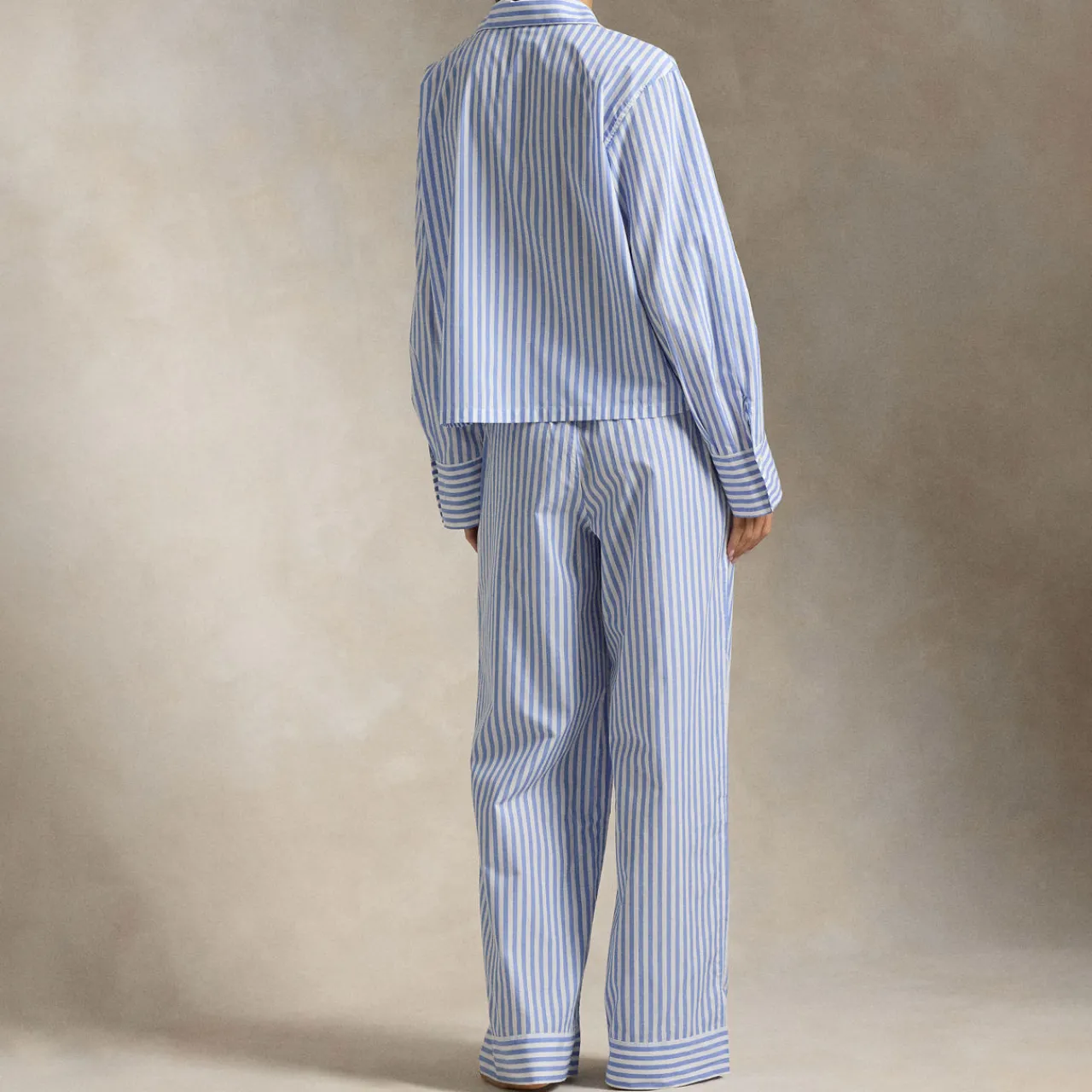 Clearance Striped Pony Logo Pyjama Set Women Sleepwear