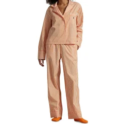 Clearance Striped Pony Logo Pyjama Set Women Sleepwear