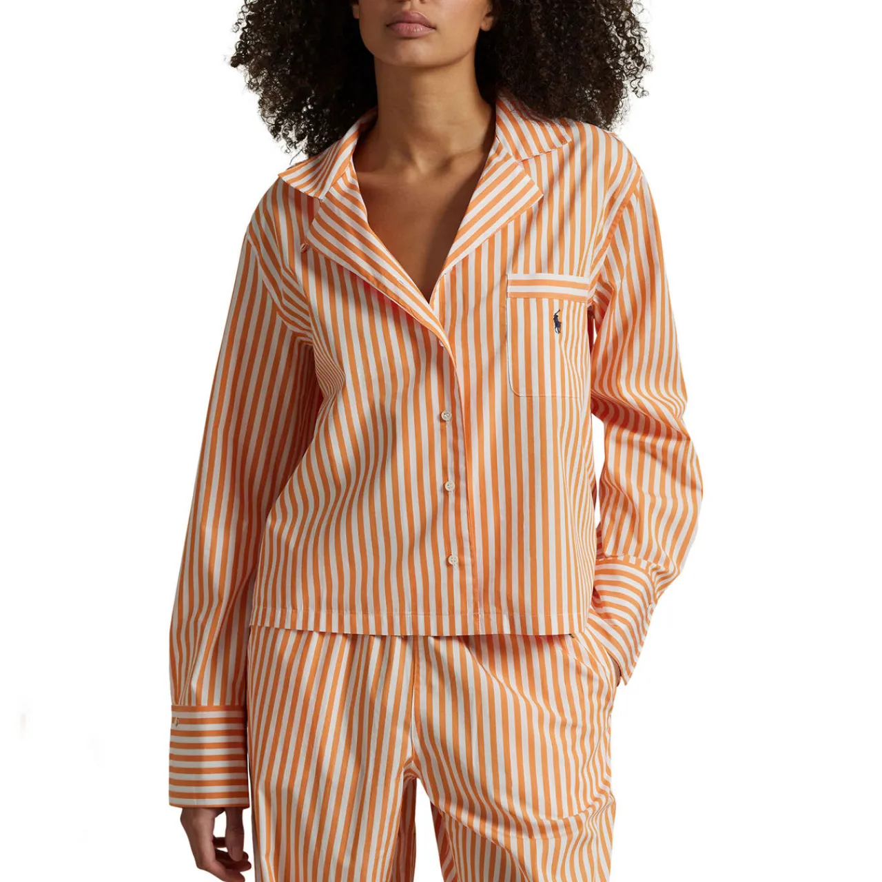 Clearance Striped Pony Logo Pyjama Set Women Sleepwear