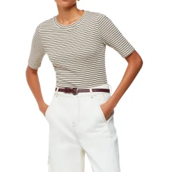 Striped Relaxed Fit T-Shirt Women Tops