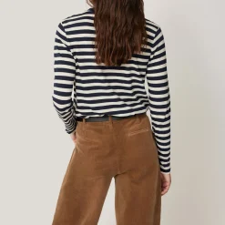 Best Striped Slub Top Women Tops