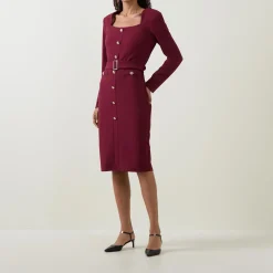 Outlet Structured Belted Shirt Dress Women Dresses|Mother Of The Bride