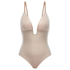 Best Suit Your Fancy Medium Control Plunge Low Back Thong Bodysuit Women Shapewear