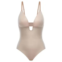 Best Suit Your Fancy Medium Control Plunge Low Back Thong Bodysuit Women Shapewear