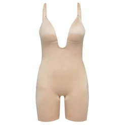 Clearance Suit Your Fancy Medium Control Plunge Low Back Mid-Thigh Bodysuit Women Shapewear
