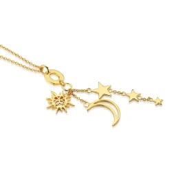 Clearance Sun, Moon & Star Charm Necklace Women Necklaces