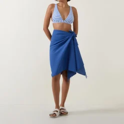 New Sunset Frayed-Edge Sarong Women Swimwear & Beachwear