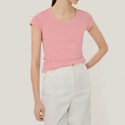 Online Supima Cotton Scoop Neck Tee Women Tops