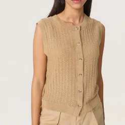 Best Susanna Buttoned Knit Top Women Sweaters & Cardigans