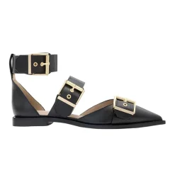 Sale Sutton Buckle Leather Flats Women Flats