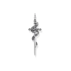 Online Sword & Snake Sterling Silver Pendant Women Charms