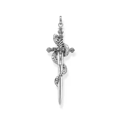 Online Sword & Snake Sterling Silver Pendant Women Charms