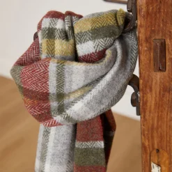 Tartan Lambswool Scarf Women Scarves