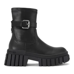 Hot Tegan Sock Buckle Biker Boots Women Boots