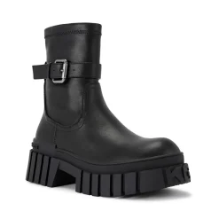 Hot Tegan Sock Buckle Biker Boots Women Boots