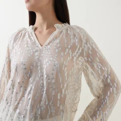 Sale Teia Blouson-Sleeve Blouse Women Tops