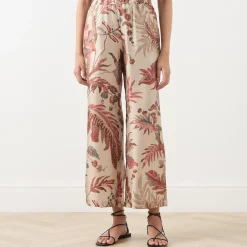 Clearance Temide Tapestry Wide Leg Trousers Women Trousers & Shorts