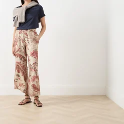 Clearance Temide Tapestry Wide Leg Trousers Women Trousers & Shorts