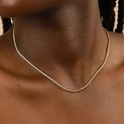 Tennis Chain 18k Gold-Plated Necklace Women Necklaces