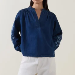 Clearance Terka Embroidered Blouse Women Tops