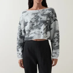 Hot Textured Cropped Sweater Women Sweaters & Cardigans