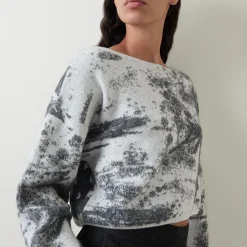 Hot Textured Cropped Sweater Women Sweaters & Cardigans