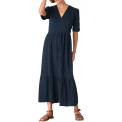 Clearance Textured Flared Dress Women Dresses