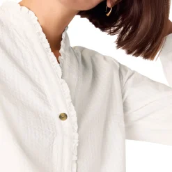 Sale Textured Frill Blouse Women Tops