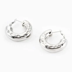 Online Textured Glow Hoops Women Earrings
