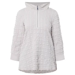 Discount Textured Half-Zip Sweatshirt Women Sweatshirts & Hoodies