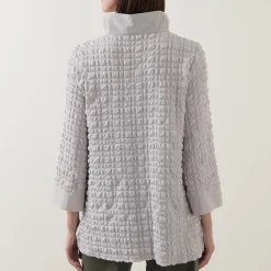 Discount Textured Half-Zip Sweatshirt Women Sweatshirts & Hoodies