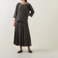 Textured Pattern Skirt Women Skirts
