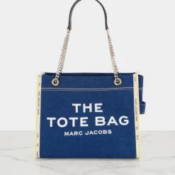Clearance The Denim Chain Medium Tote Bag Women Tote Bags