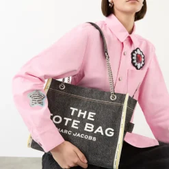Discount The Denim Chain Medium Tote Bag Women Tote Bags