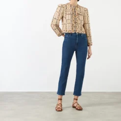 Sale The Pencil Straight Cropped Jeans Women Denim